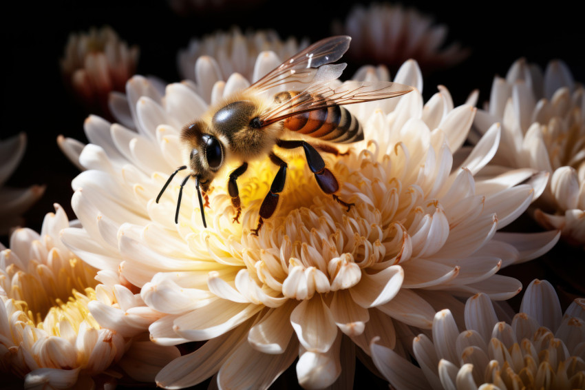 Floral sipper bee gentle touch for nature nectar