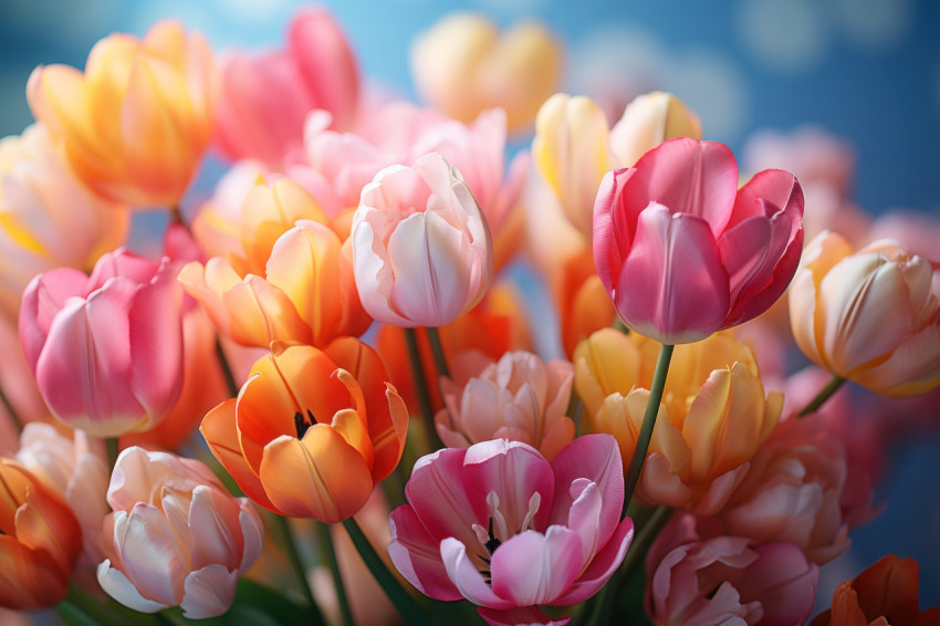 Sunlit tulip orchestra nature melodic display Sunlit tulip orchestra nature melodic display