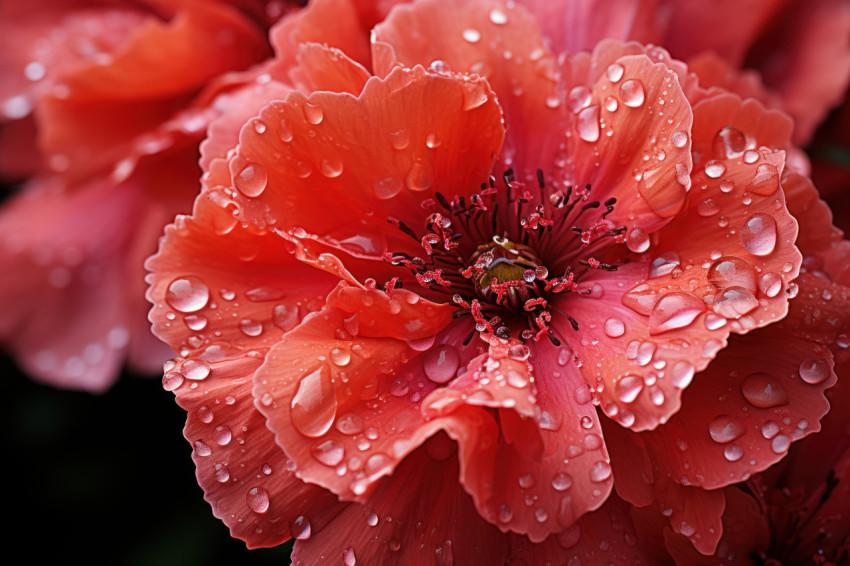 Dewdrop adorned unveiling poppy delicate intricacies Dewdrop adorned unveiling poppy delicate intricacies