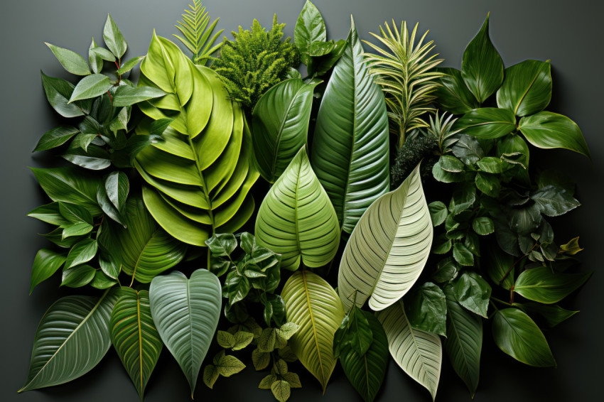 The beauty of nature colors captured in a mesmerizing display of green leaves