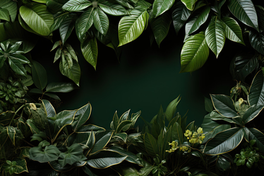 A close up view of interconnected green leaves and the essence of natural relationships