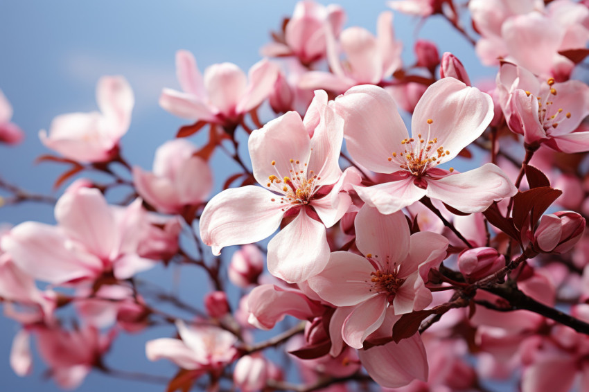 A poetic scene of delicate petals caught in a gentle wind A poetic scene of delicate petals caught in a gentle wind