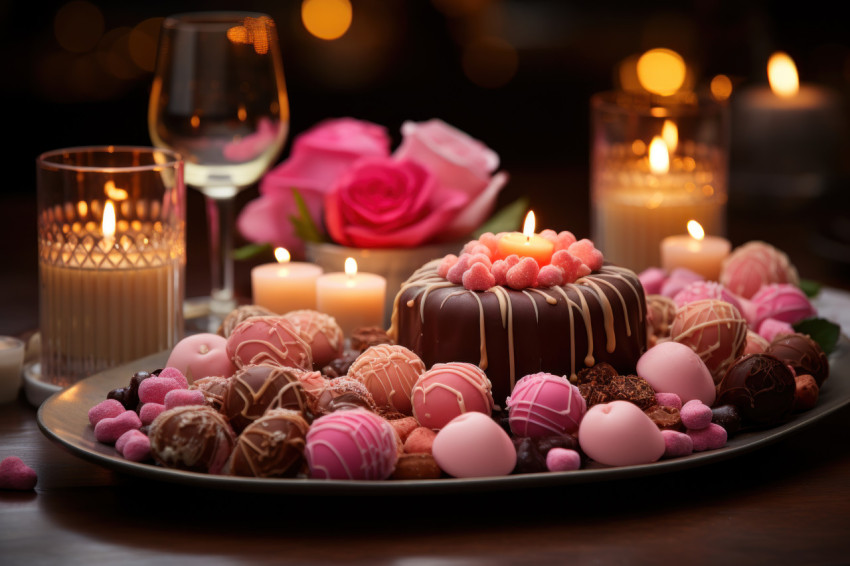 Heartfelt chocolates take center stage in a romantic feast Heartfelt chocolates take center stage in a romantic feast