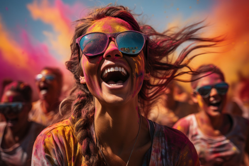 Energetic dash through vibrant powders