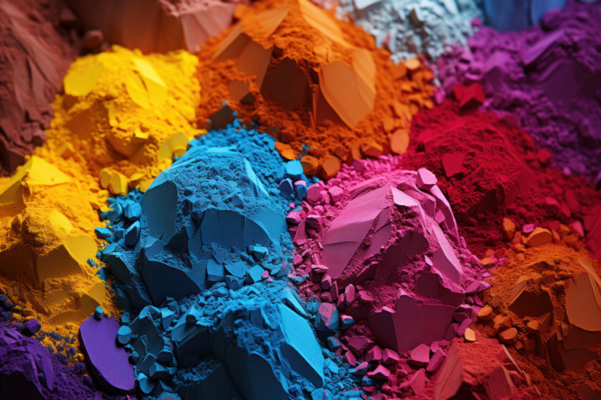 Holi powders as musical harmony