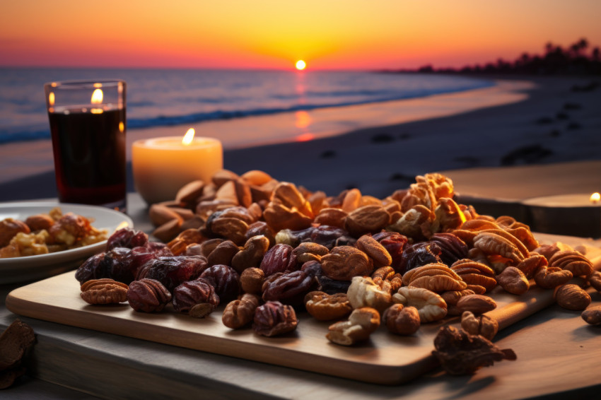 A romantic display of dates in a breathtaking setting A romantic display of dates in a breathtaking setting