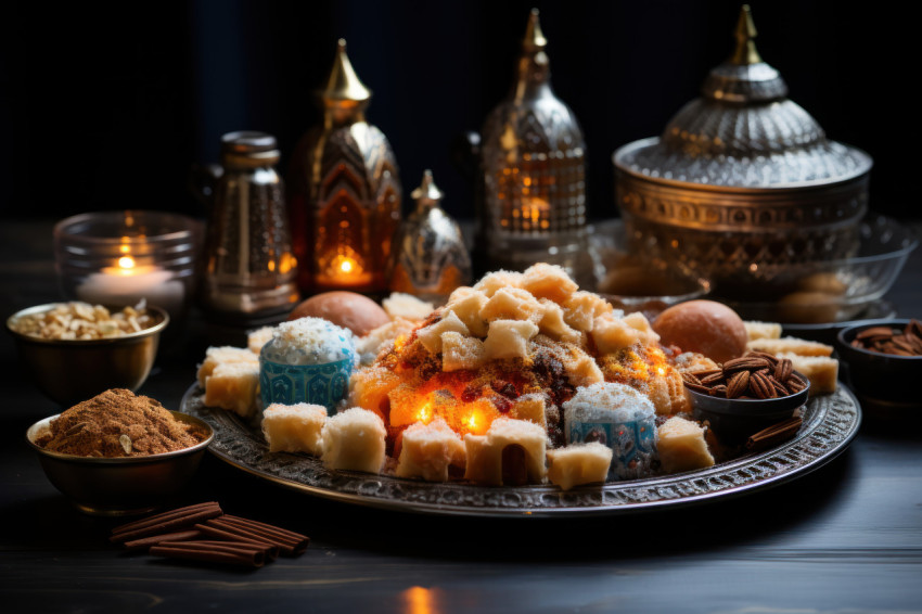 Ramadan sweets and exquisite mosque decor Ramadan sweets and exquisite mosque decor