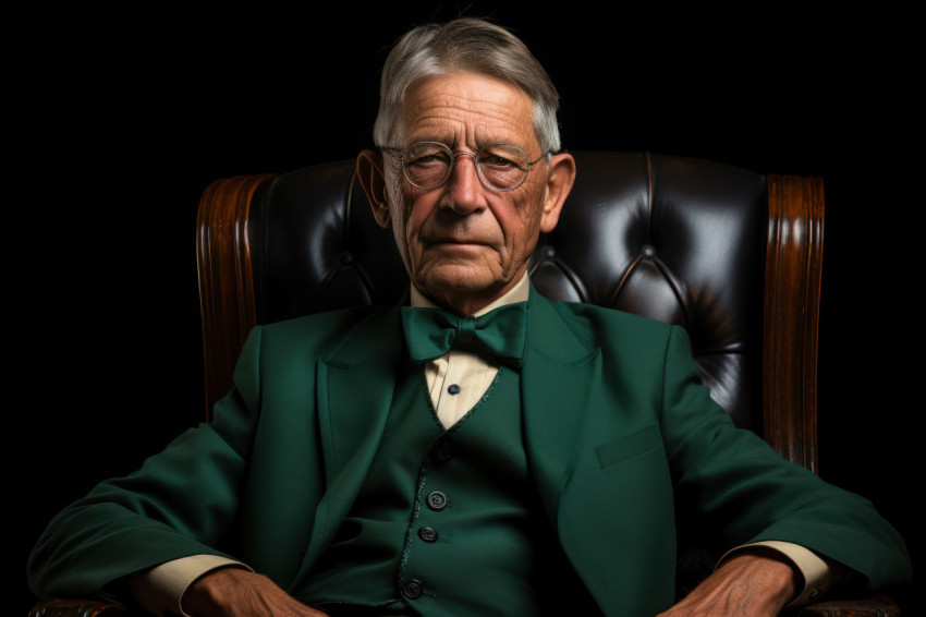 Old gentleman in chair Old gentleman in chair