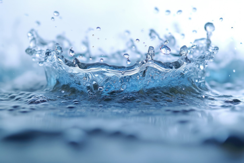 Clear water splashes against a white backdrop creating dynamic and refreshing visual impact Clear water splashes against a white backdrop creating dynamic and refreshing visual impact