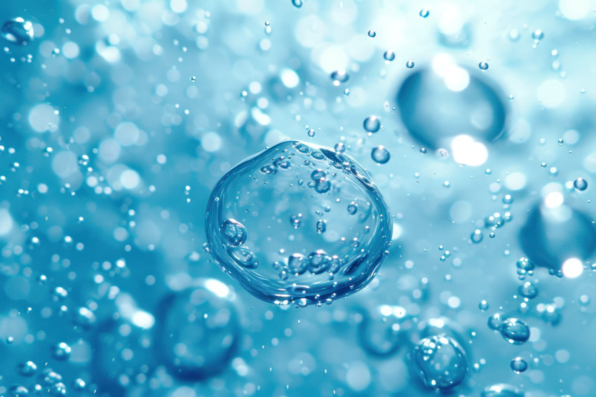 Water bubbles captured on a white background Water bubbles captured on a white background