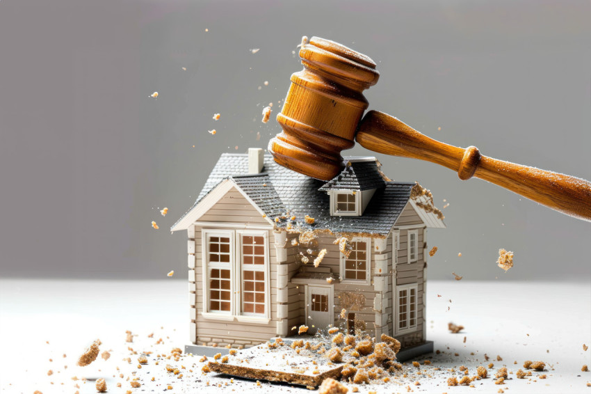 Gavel smashes down on house in lively auction scene Gavel smashes down on house in lively auction scene