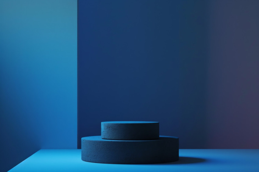 Darkroom ambiance with a flat soothing blue light Darkroom ambiance with a flat soothing blue light