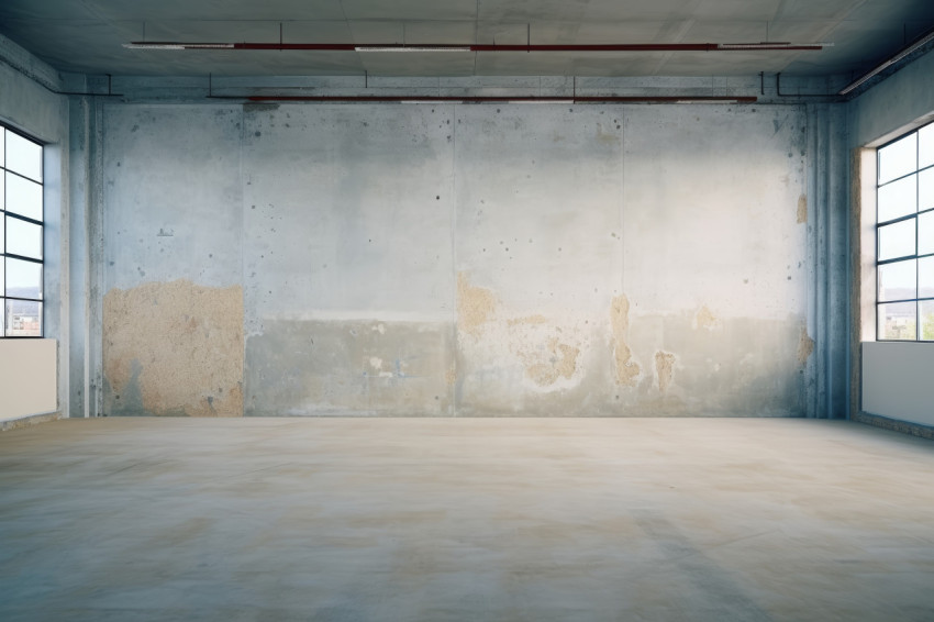 An empty space in a recently built construction An empty space in a recently built construction