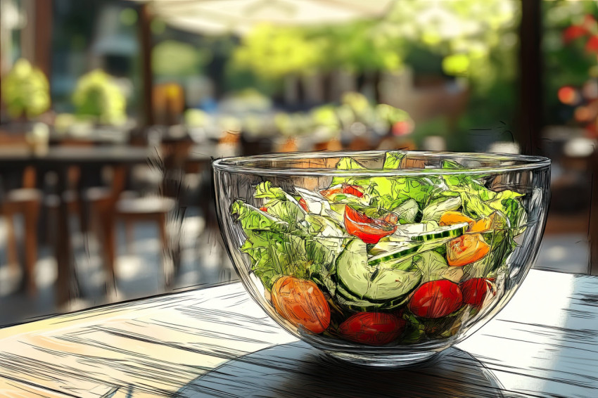 Fresh salad with lettuce Fresh salad with lettuce