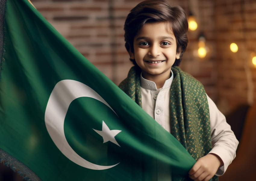 Pakistani man proudly holds flag of pakistan Pakistani man proudly holds flag of pakistan, pakistan independence day photos