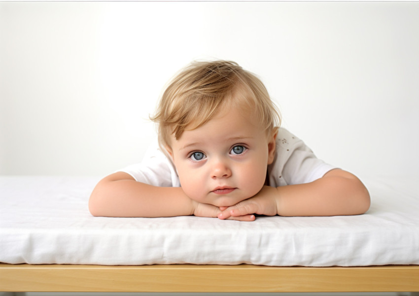smiling baby in s sitting on a white background smiling baby in s sitting on a white background