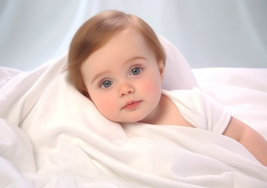 born baby on white background born baby on white background