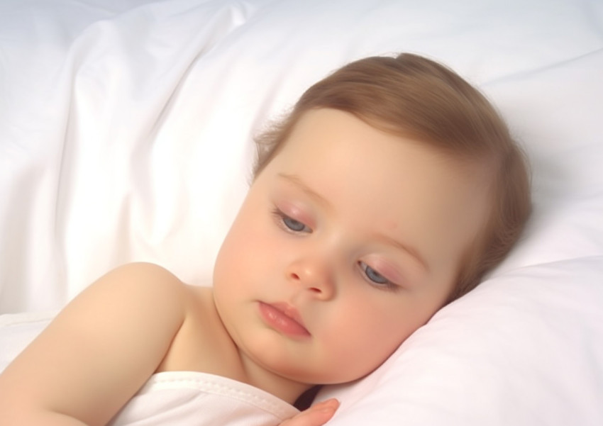 Newborn Baby in White Background Newborn Baby in White Background