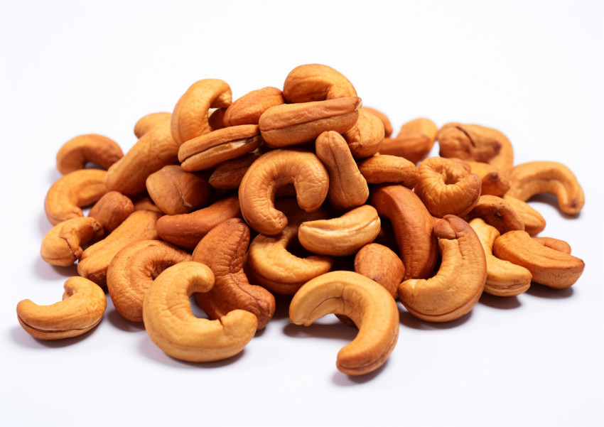 Cashews are on a white background Cashews are on a white background, cashew image
