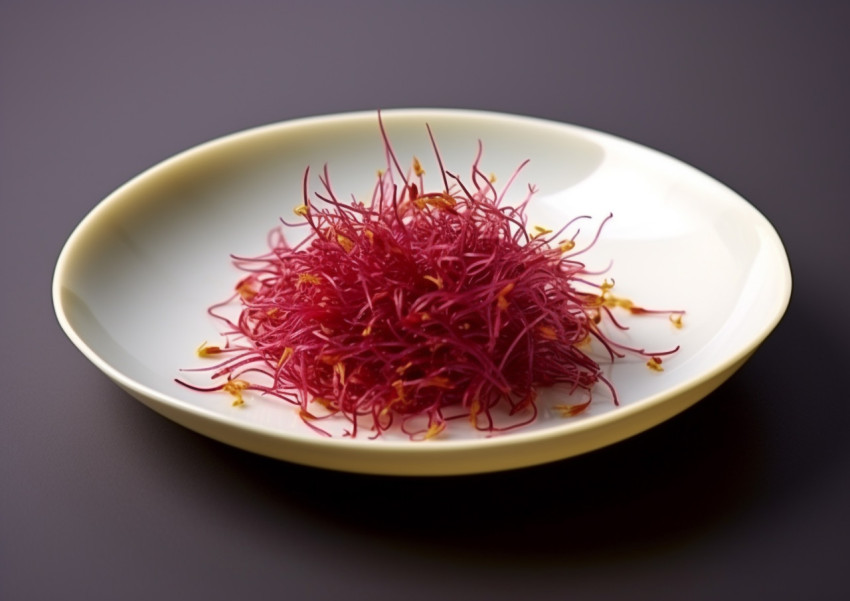 Saffron seeds in a small dish Saffron seeds in a small dish, saffron flower image