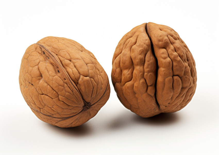 Walnut reflection on white Walnut reflection on white, walnuts image