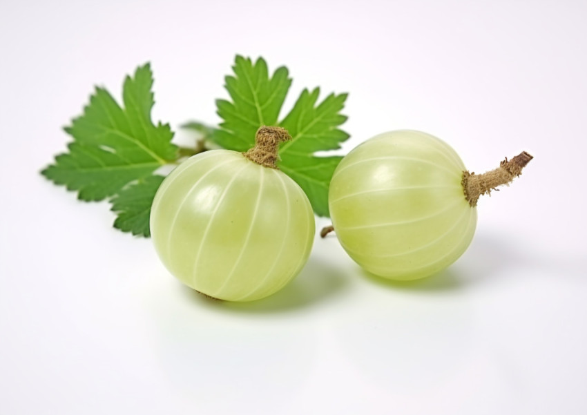 two gooseberry are in the white background two gooseberry are in the white background
