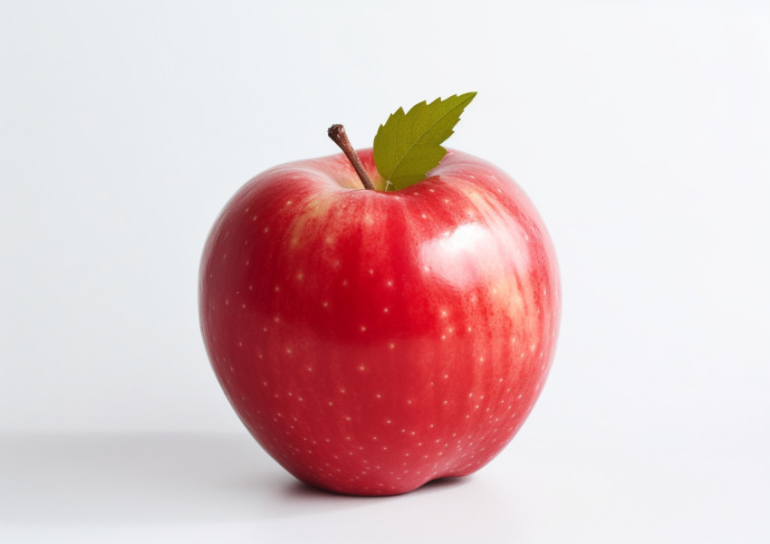 An apple is placed on a white background An apple is placed on a white background, apple fruit image hd