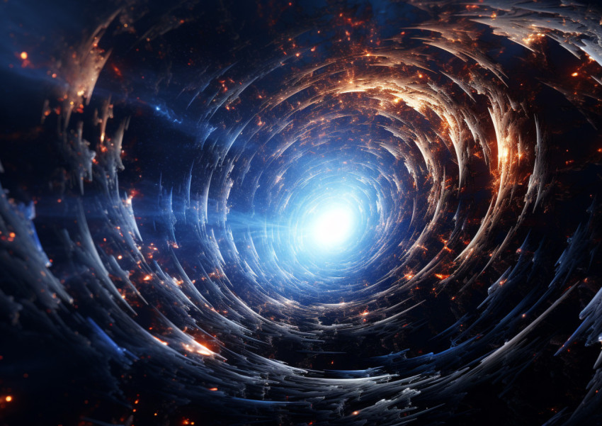 An explosion of light in space An explosion of light in space, fractal style art