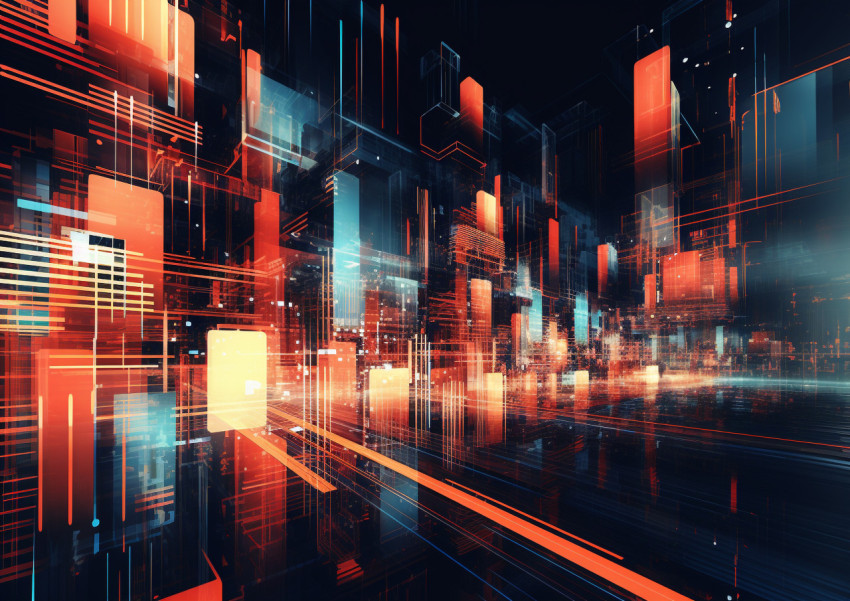 an image of a digital futuristic city an image of a digital futuristic city