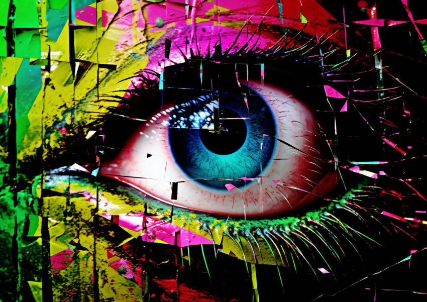 computer digital art abstract digital print of a colorful eye computer digital art abstract digital print of a colorful eye