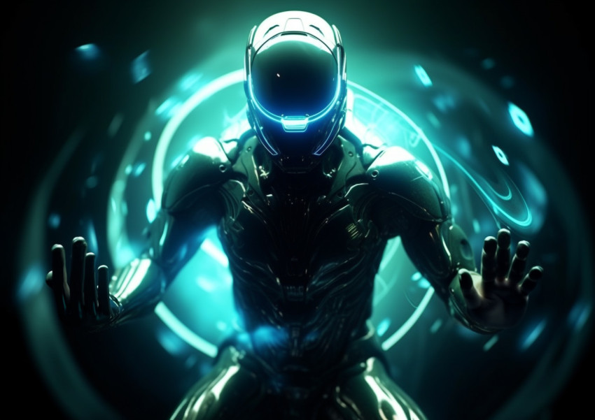 High-definition wallpaper of a mysterious shadow surrounded by a