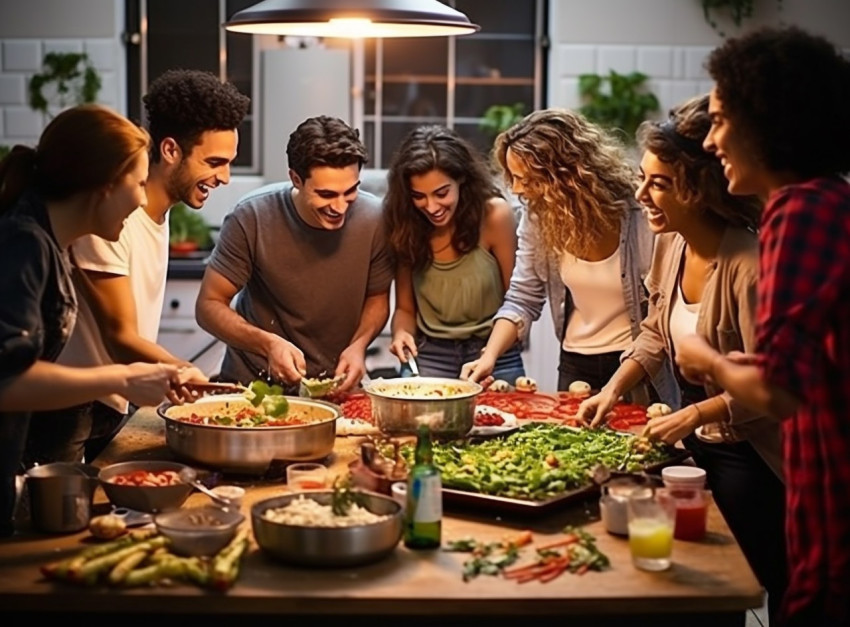 Friends cooking up a storm Friends cooking up a storm, mental health