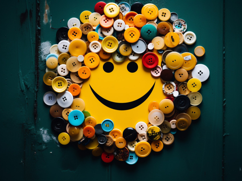Positive thinking using colorful buttons on head smiling face in Get unlimited access to a library of free ai prompts and ai images to help you generate creative ideas.