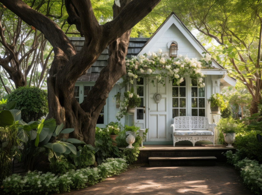 Serene cottage surrounded by lovely greenery Serene cottage surrounded by lovely greenery