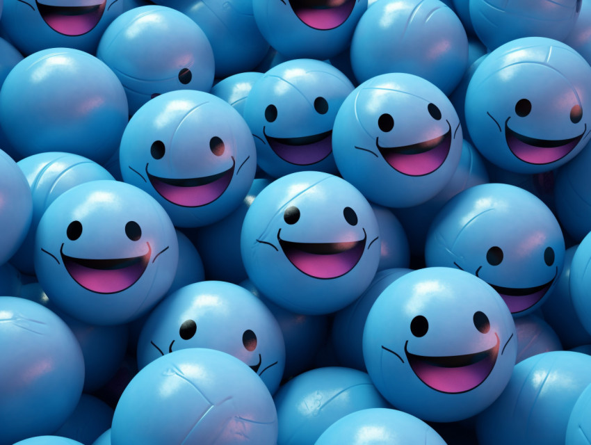 Happy faces in the center of a group of blue balls, emotion, emo Get unlimited access to a library of free ai prompts and ai images to help you generate creative ideas.