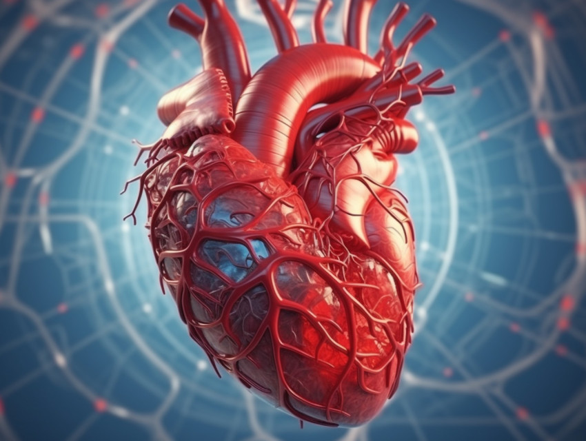 Photo heart pumps blood through the blood vessels of the circulatory system, Health and Medical stock image Photo heart pumps blood through the blood vessels of the circulatory system, Health and Medical stock image