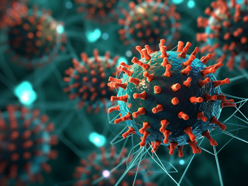 Photo 3d render of an abstract medical background with low poly virus cells on particle design, health and medical stock image Get unlimited access to a library of free ai prompts and ai images to help you generate creative ideas.