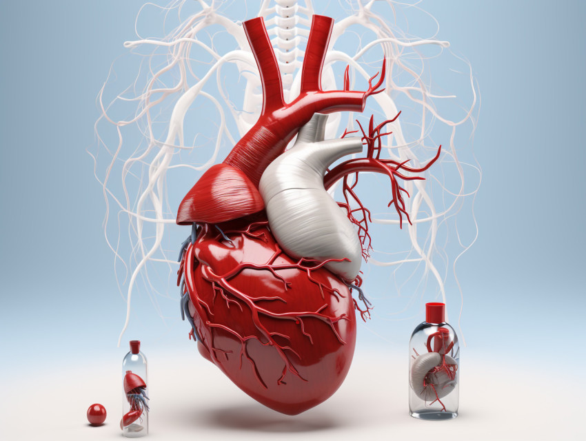 Photo view of anatomic heart model for educational purpose with stethoscope, health and medical stock image Get unlimited access to a library of free ai prompts and ai images to help you generate creative ideas.