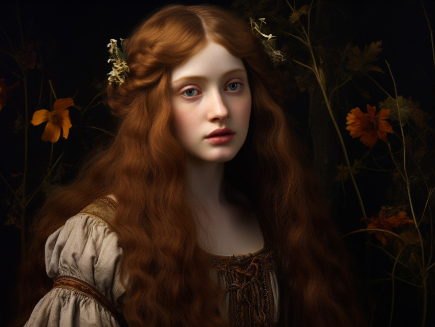 A Woman Pre raphaelitism Painting