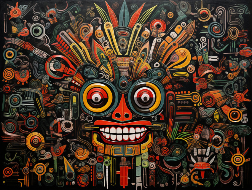 A Dayak art Colorful