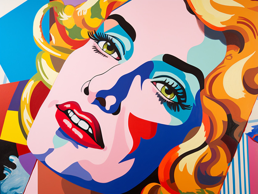 Woman Pop Art Painting Woman Pop Art Painting