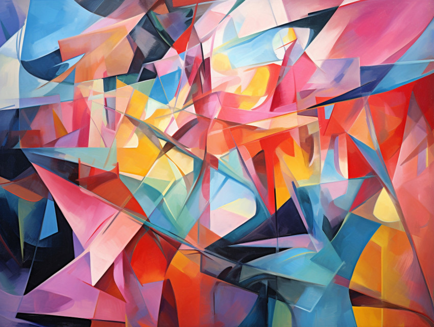 Abstract Panfuturism Painting