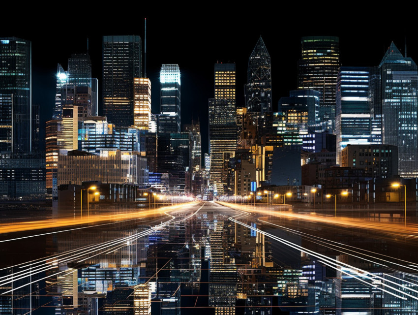 Spectacular Night View of the City Spectacular Night View of the City