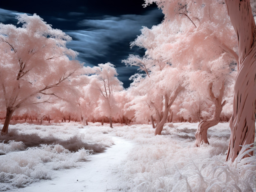 Wide-angle infrared forest shot Wide-angle infrared forest shot