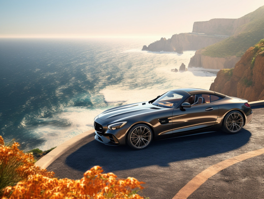 Cliffside Car with Ocean View Cliffside Car with Ocean View