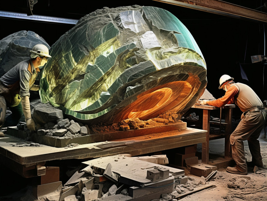 A photo of a lapidary craft
