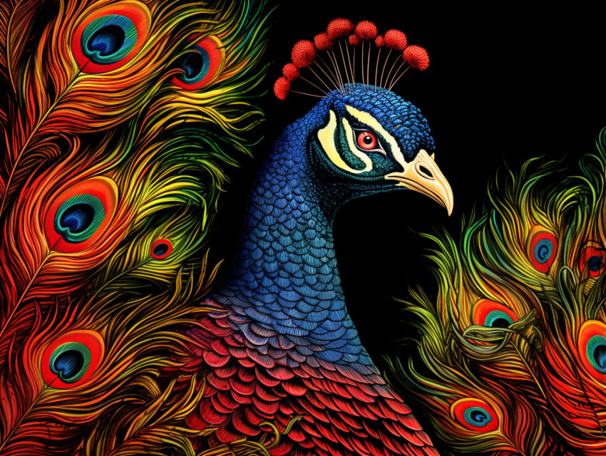 A photo of a scratchboard art craft