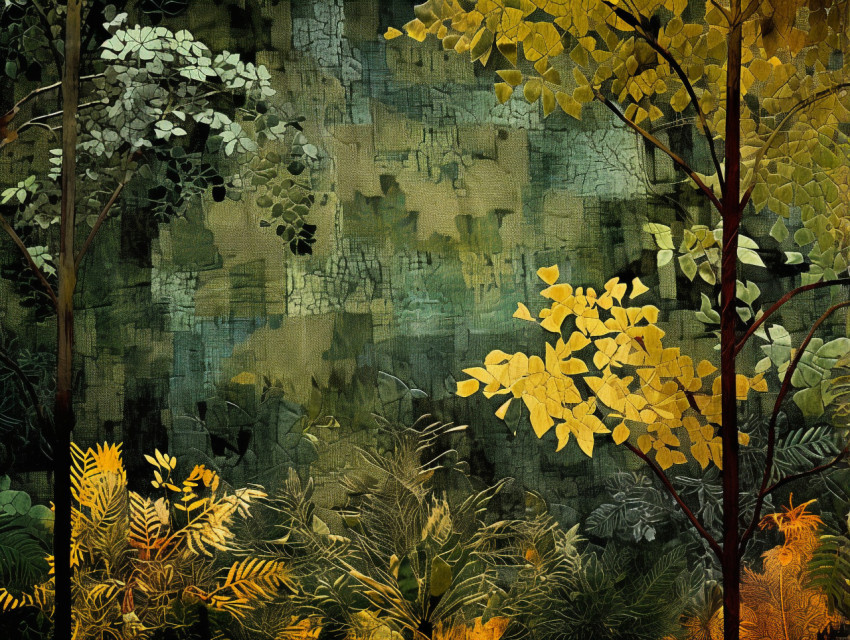 A photo of a verdure tapestry craft