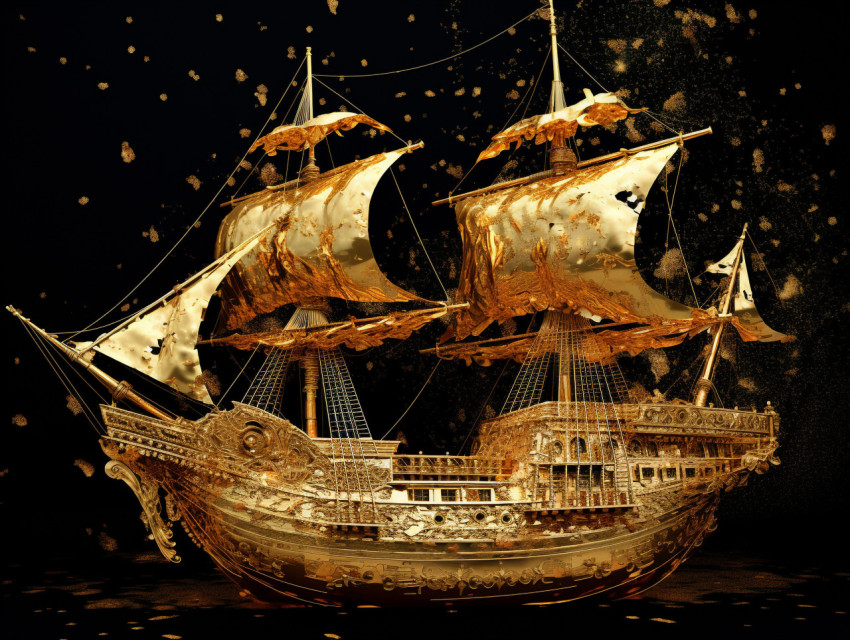 Gilded boat