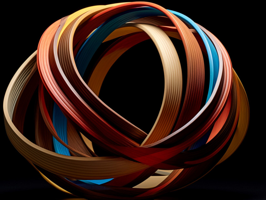 Bentwood craft on a black background